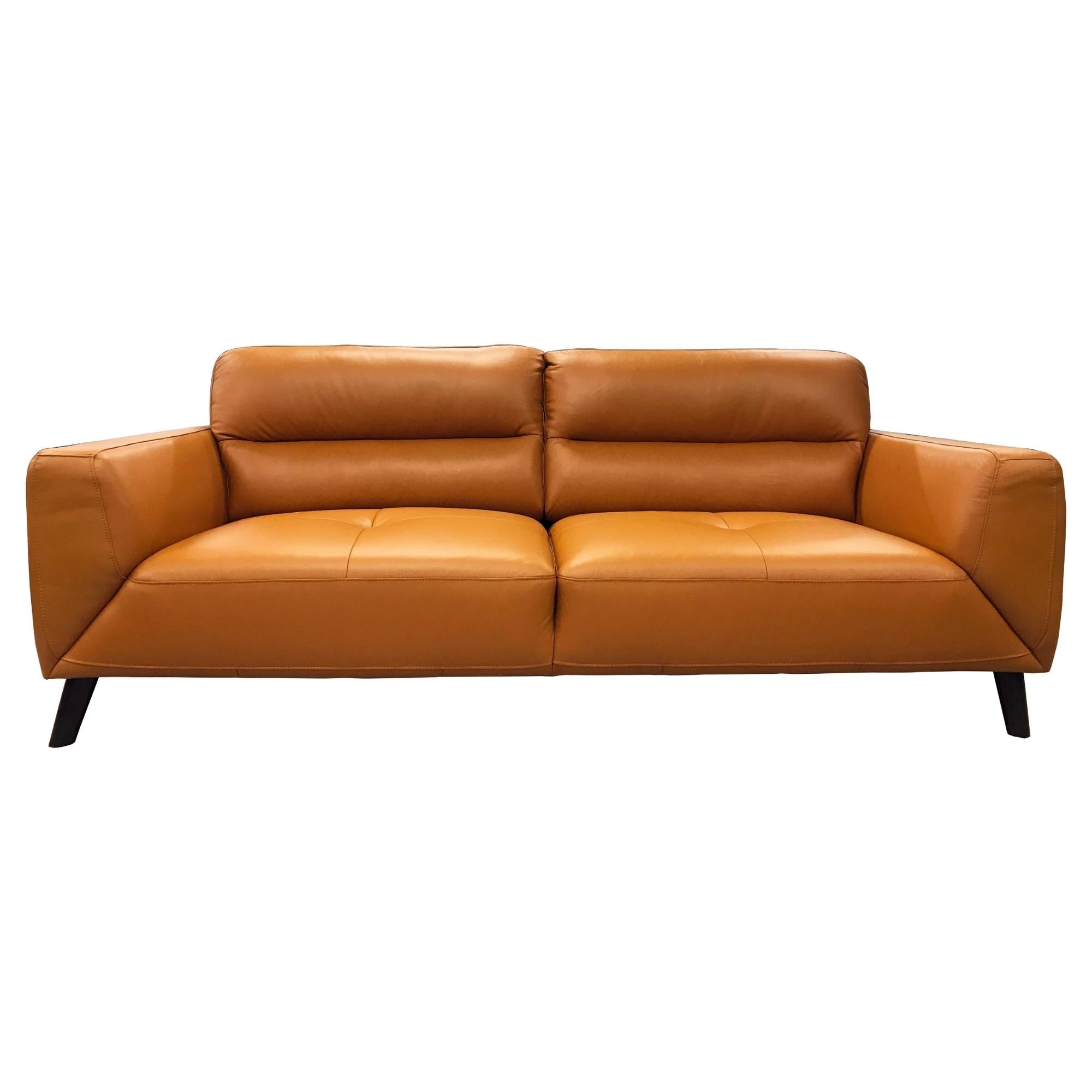 Downy  Genuine Leather Sofa Set 3 + 2 Seater Upholstered Lounge Couch Tangerine