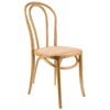 Azalea Arched Back Dining Chair Set of 8 Solid Elm Timber Wood Rattan Seat - Oak