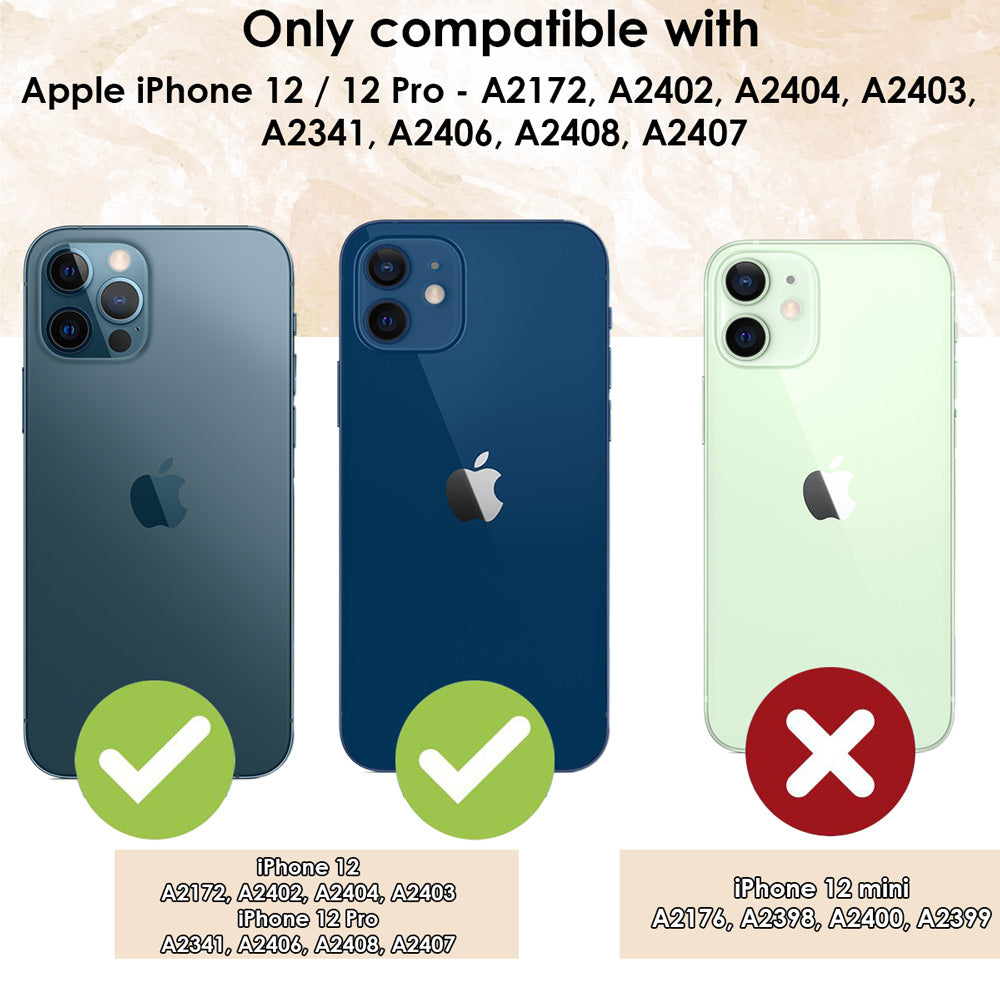 For iPhone 12 Pro/12 Case, iCoverLover Shockproof Cover Clear