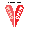 Open Teardrop Flag Banner