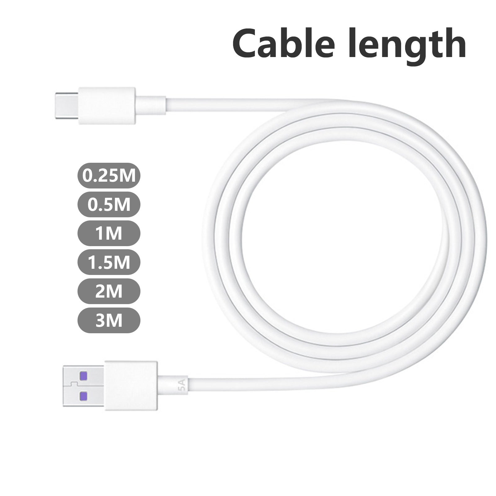 Mobax USB to C-Type Charger Cable 5A Fast Charging Cable For Samsung