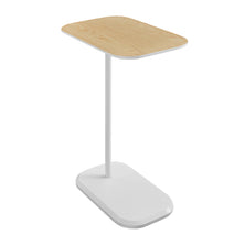 DEANNA Side Table in White and Light Oak