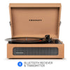 Crosley Voyager Bluetooth Portable Turntable - Tan + Bundled HolySmoke Bluetooth Retro Speaker - Black