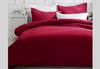 Luxton Queen Size Burgundy Quilt Cover Set (3PCS)