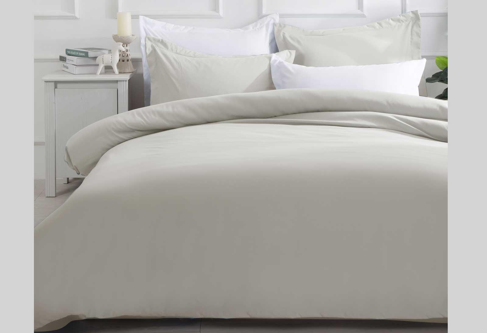 Luxton Super King Size Linen Color Quilt Cover Set (3PCS)