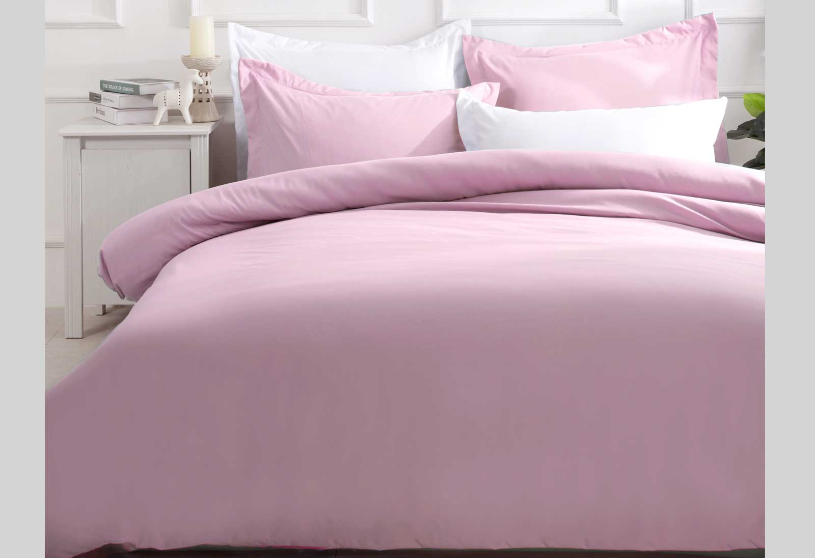 Luxton Single Size Pink Quilt Cover Set (2PCS)