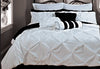 Luxton King Size White Diamond Pintuck Quilt Cover Set(3PCS)