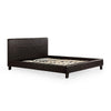 Queen PU Leather Bed Frame Brown