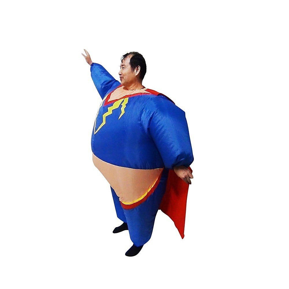 Super Hero Fancy Dress Inflatable Suit - Fan Operated Costume