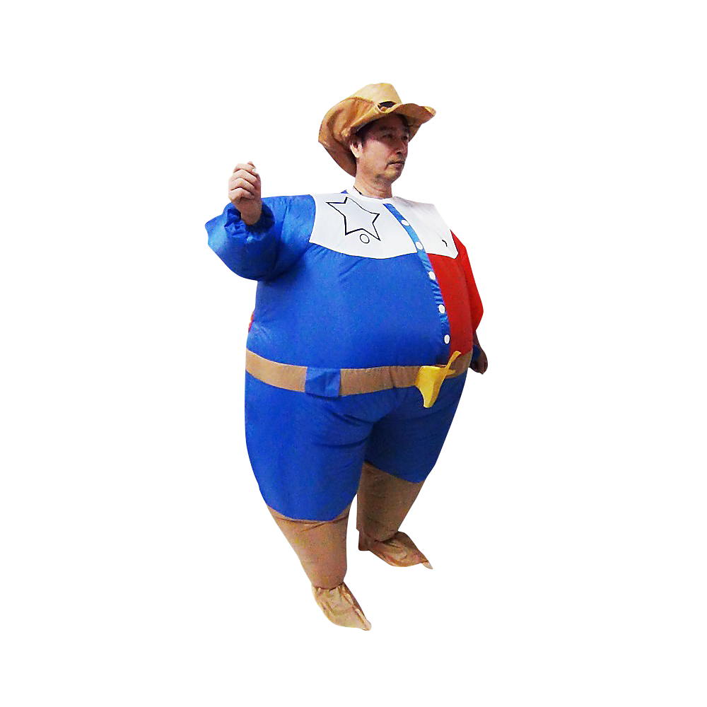 SHERIFF Fancy Dress Inflatable Suit -Fan Operated Costume