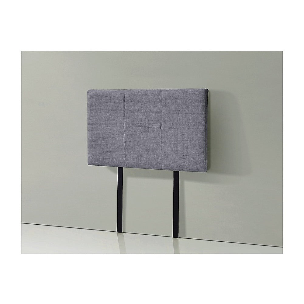 Linen Fabric Single Bed Headboard Bedhead - Grey