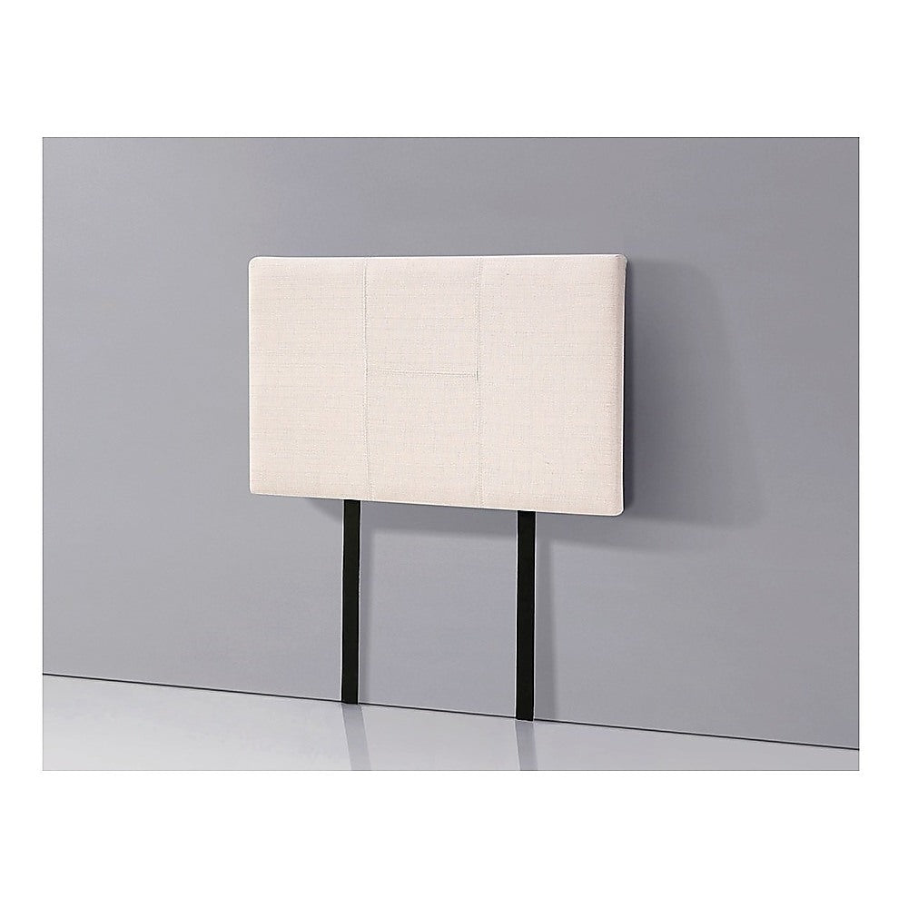 Linen Fabric Single Bed Headboard Bedhead - Beige