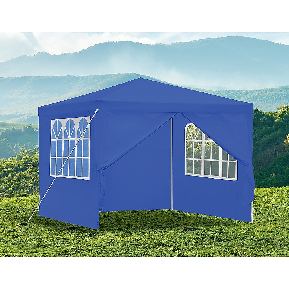 3x3m Gazebo Outdoor Marquee Tent Canopy Blue