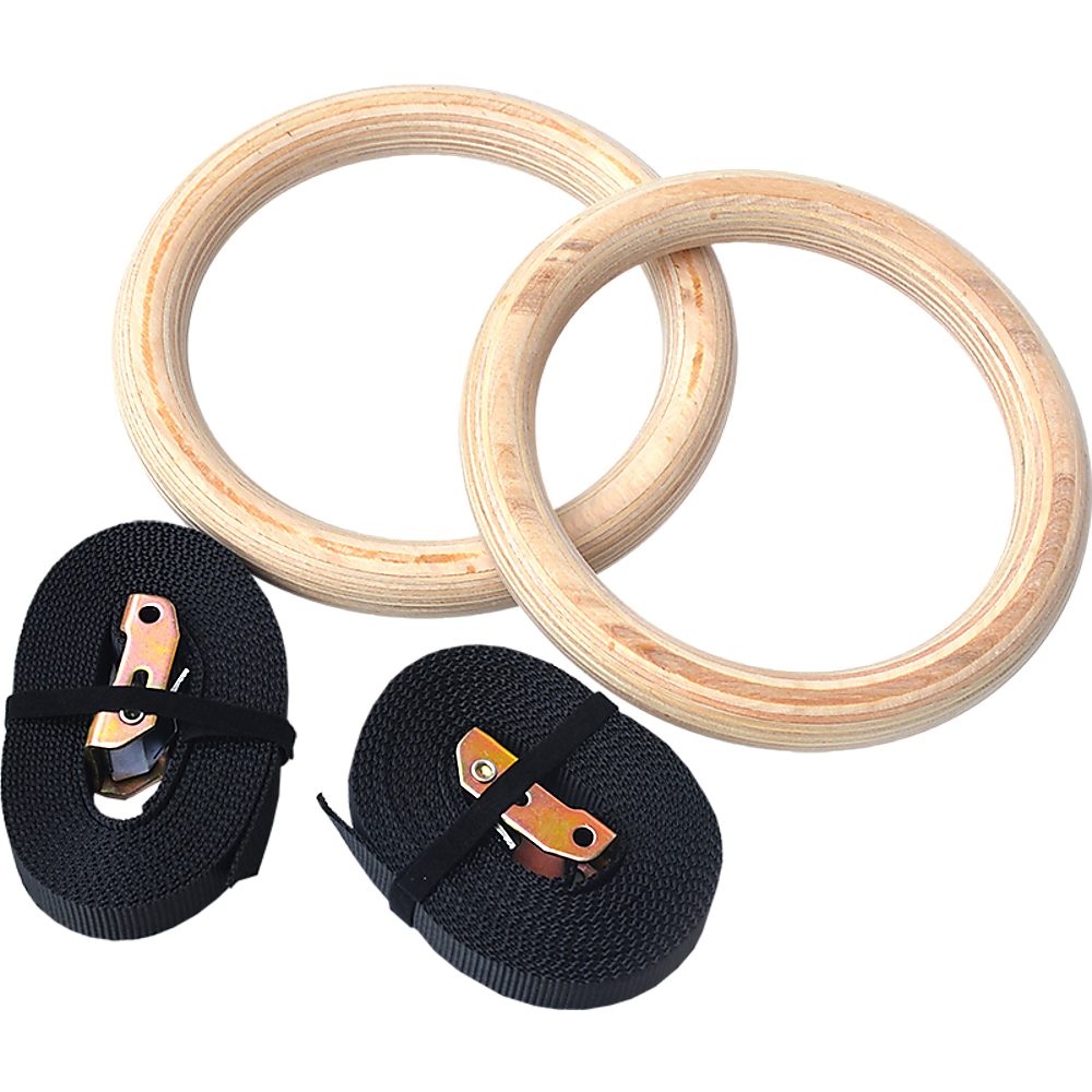 32mm Wooden Gymnastic Rings Olympic Gym Rings Strength Training