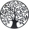 Black Tree of Life Wall Art Hanging Metal Iron Sculpture Garden 60cm