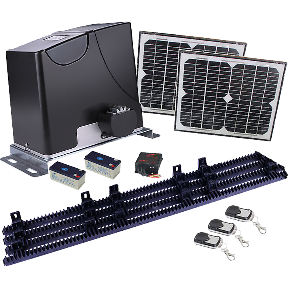 1000KG Auto Solar Slide Sliding Gate Opener Automatic w 4m Rail