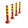 4x Plastic Traffic Bollard Barrier Post Crowd Control Safety