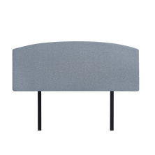 Linen Fabric Double Bed Curved Headboard Bedhead - Berlin Blue