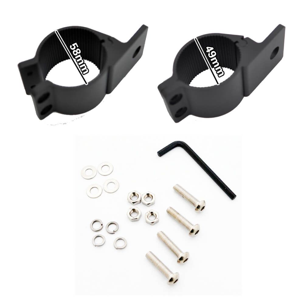 PAIR 2" Bullbar Mounting Bracket Clamp LED Light Bar HID ARB MOUNT UHF 49 54mm