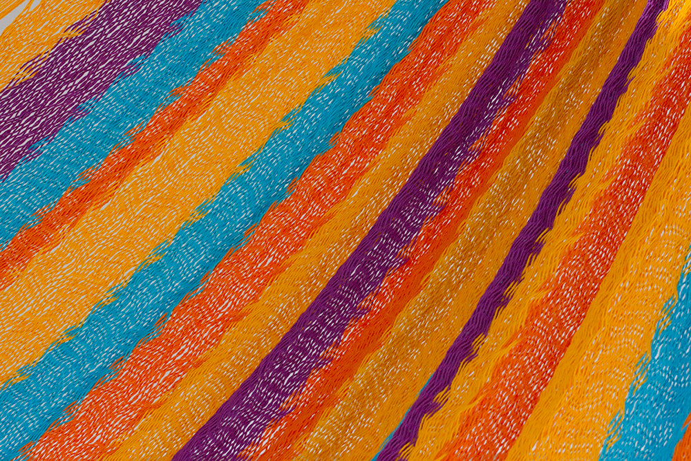 Mayan Legacy Jumbo Size Cotton Mexican Hammock in Alegra Colour