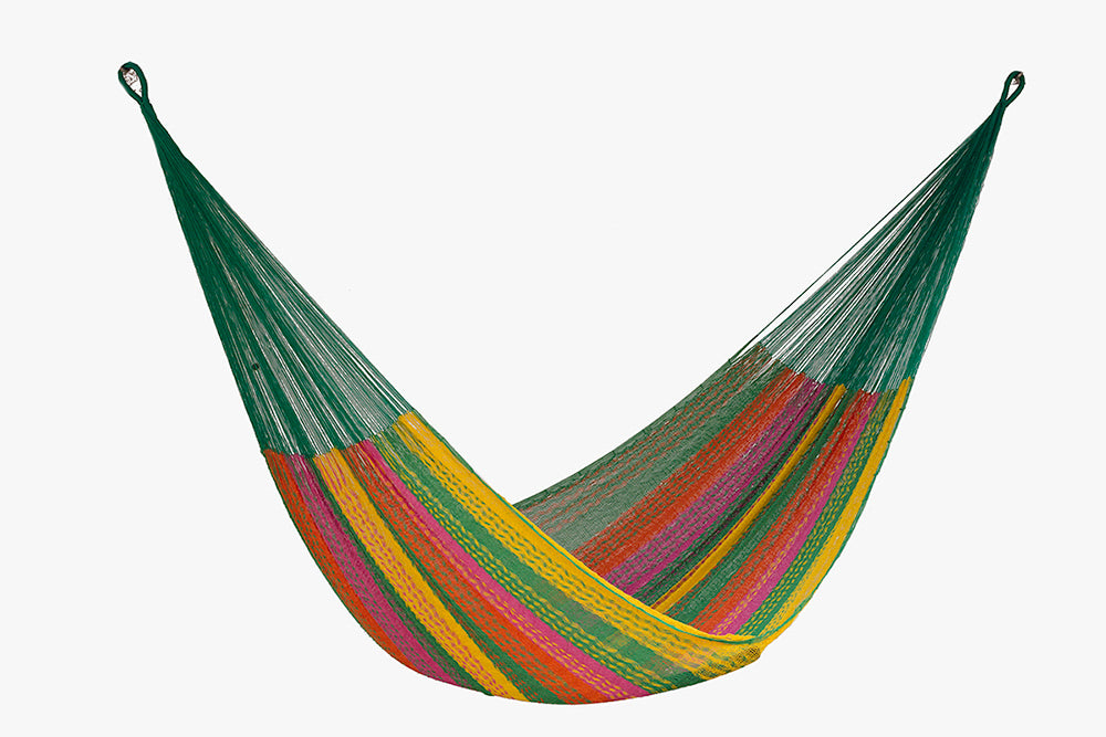 Mayan Legacy King Size Cotton Mexican Hammock in Radiante Colour