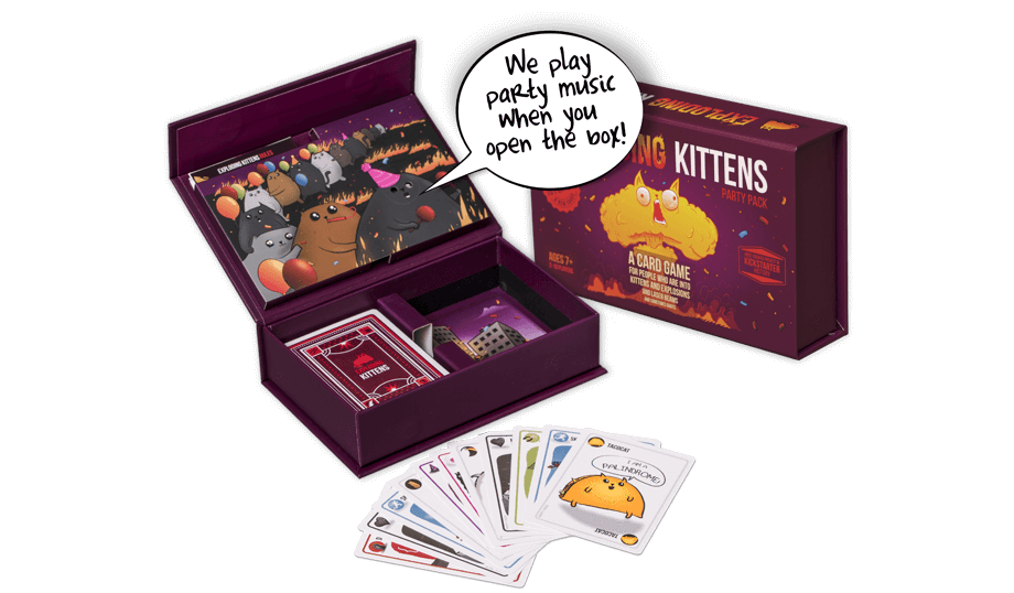 exploding kittens card game party pack