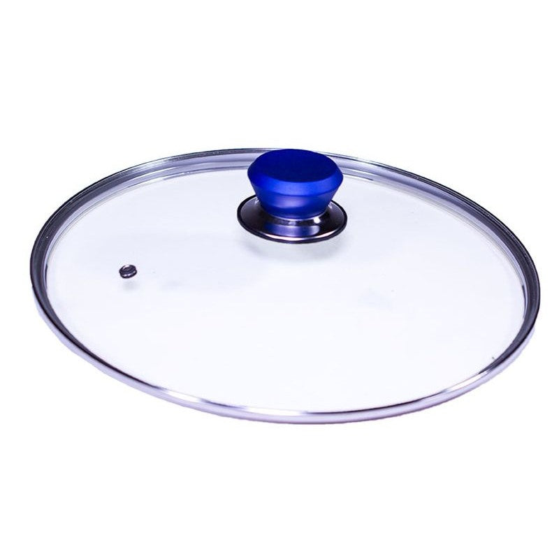 danoz flavorstone 16cm glass lid blue