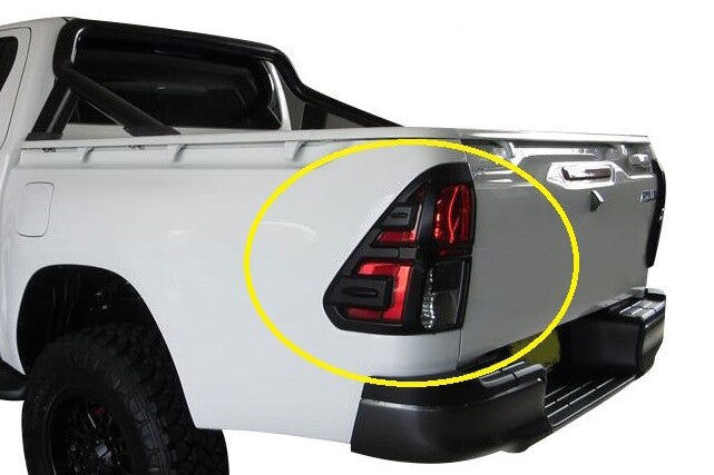 toyota hilux rear tail light covers matte black my 2015 2018