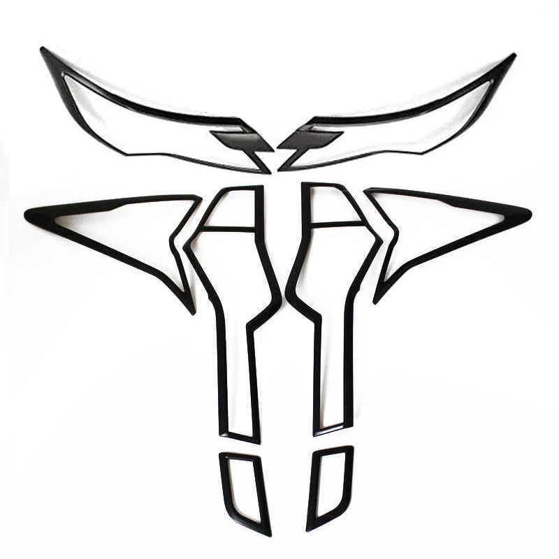 mitsubishi pajero sport front headlight and rear tail light trims black my 2015 2019