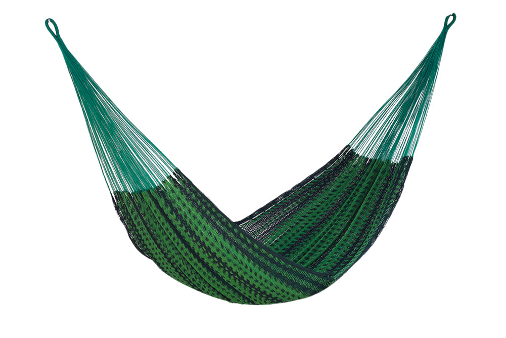 Mayan Legacy King Size Outdoor Cotton Mexican Hammock in Jardin Colour