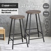 Home Master 2PCE Bar Stools Round Neo Industrial Designed Stylish Modern 71cm