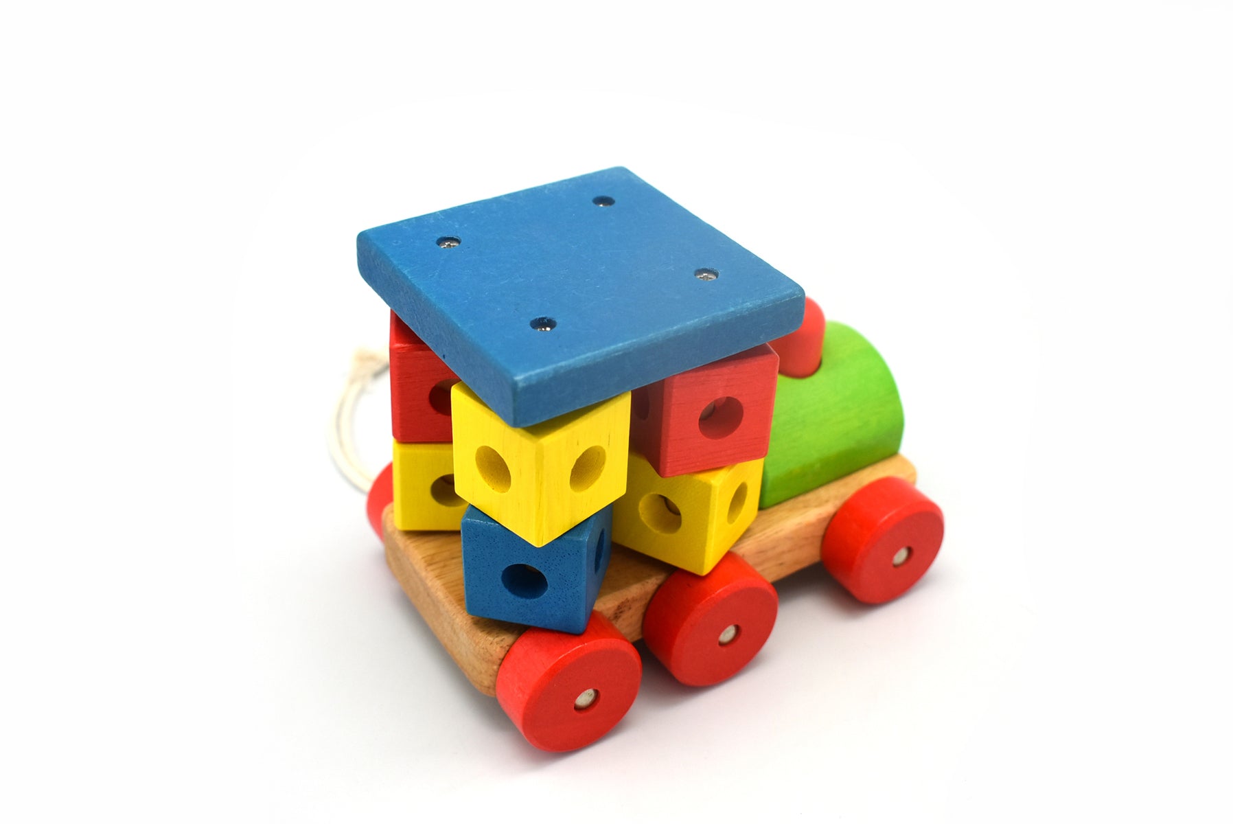 PULL ALONG SPIN BLOCK TRAIN ENGINE