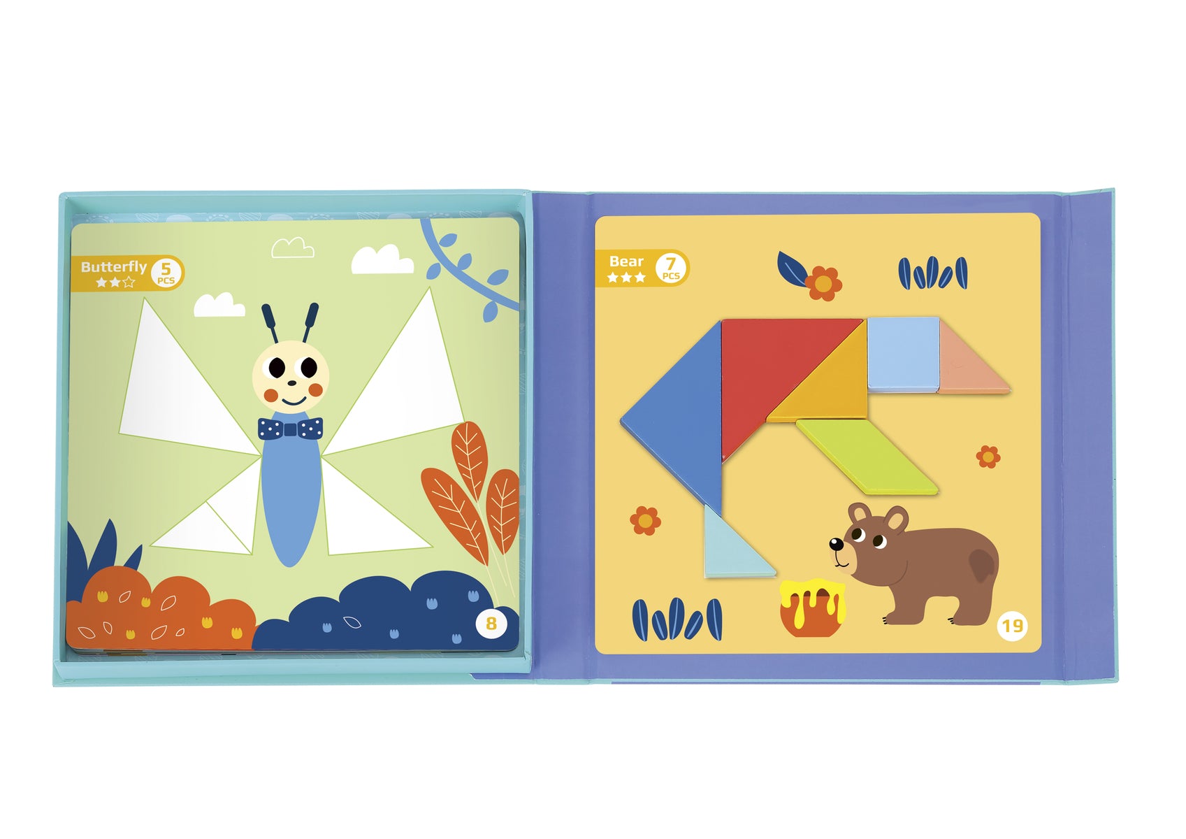 MAGNETIC TANGRAM PLAY BRAINTEASER PUZZLE